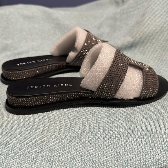 Judith Ripka Embellished Slide Sandals - Picture 3 of 9